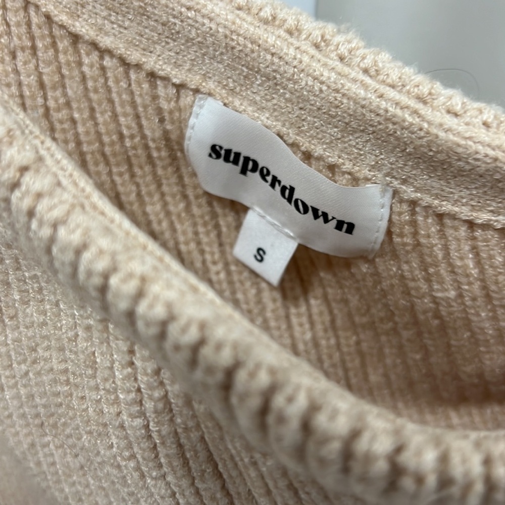 superdown Ravie One Shoulder Sweater in Nude - Picture 3 of 4
